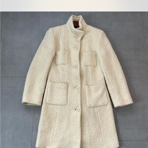 Vintage Damo Orange Label Virgin Wool Teddy Coat- size 6/small